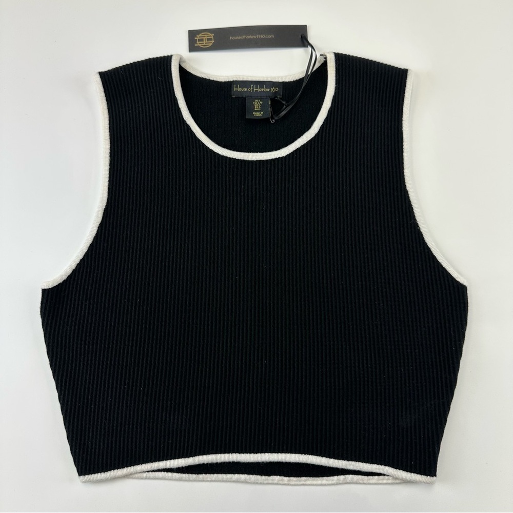 House of Harlow 1960 NEW rib knit black white tank top vest
Large Minimalist